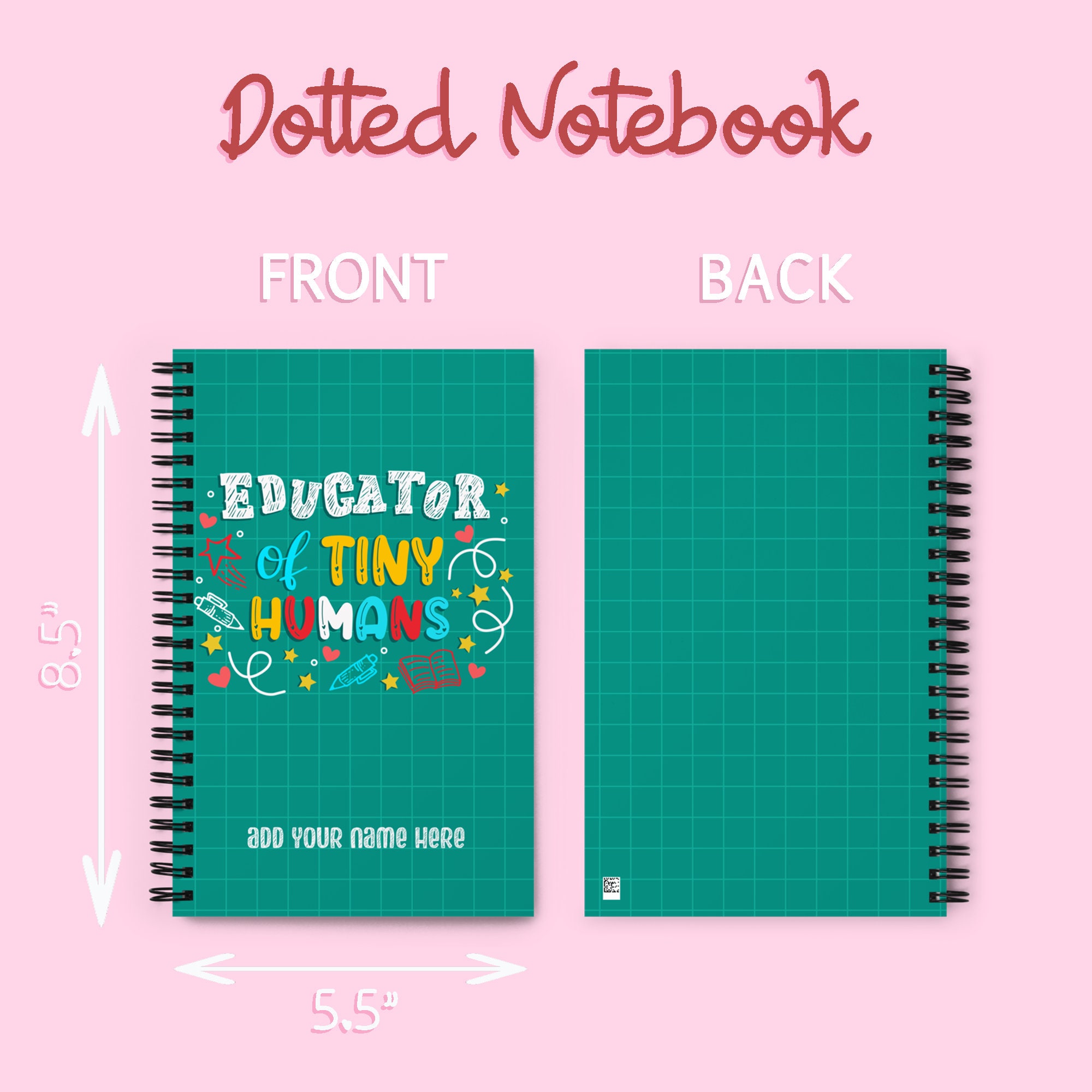 Back To School Teacher Notebook 1 / Personalized Dotted Etsy