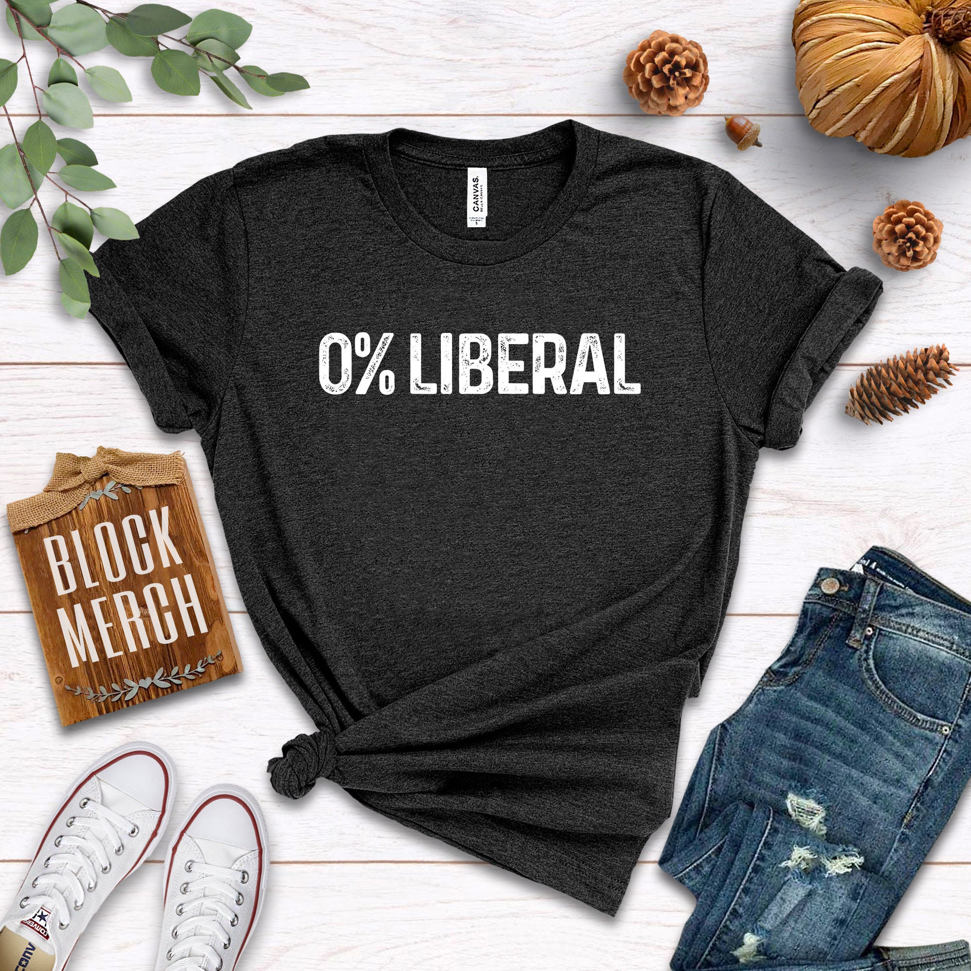 0 % Liberal / Shirt / Tank Top / Hoodie / Republican Shirt / Conserva…