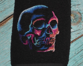 Eerie Skull Embroidered Hand Towel
