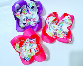 Sister Bow Set, Grosgrain Ribbon Hair Clips