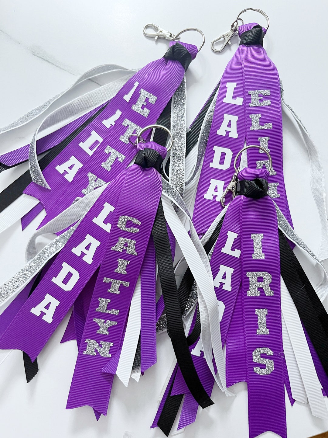 Personalized Sports Ribbon Keychain-team Bag Tag- Coach Gift- Sport Bag ...