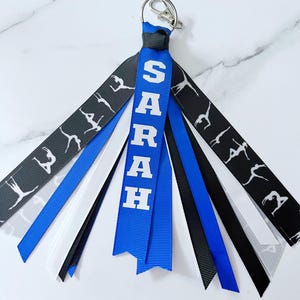 Gymnastics bag tag, gymnastics keychain, gymnastics accessory, gymnastics team gift, coach gift, gymnastics girl gift, sports bag tags
