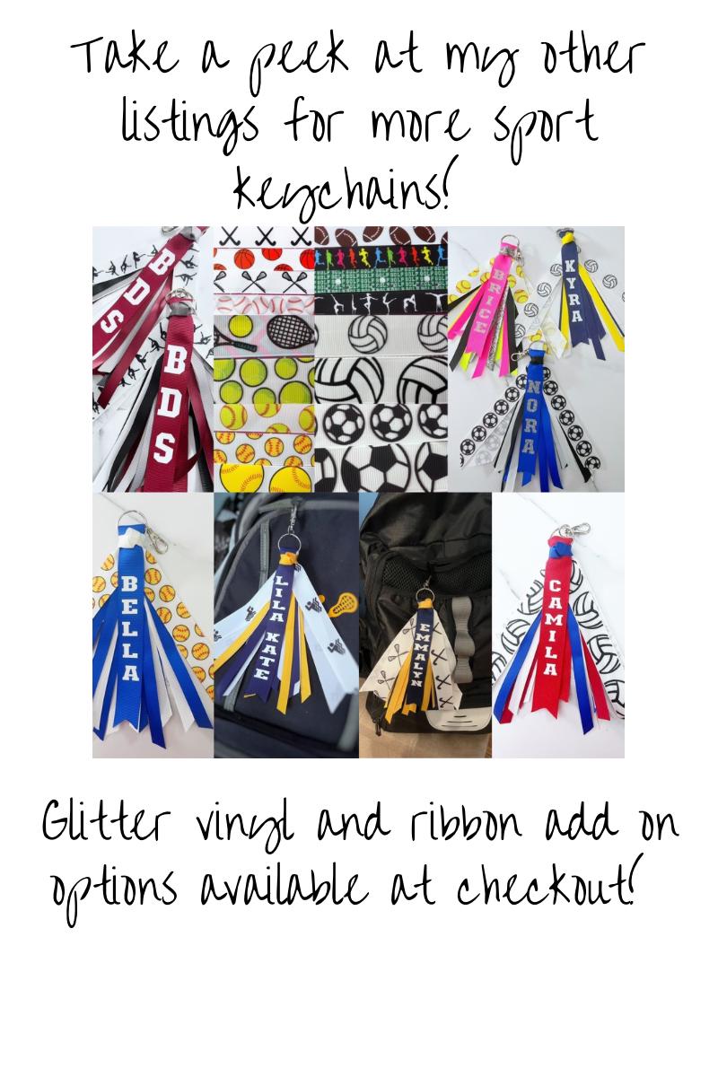 Cheerleading Ribbon Keychains Personalized Cheer Ribbon Keychain, Cheerleader Bag Tag - Etsy