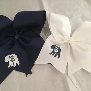 Cheer Bows, Custom Cheer Bows, School bows, School hair bows, Team bows, Team streamers, Uniform bows, Uniform hair bows, School spirit bows