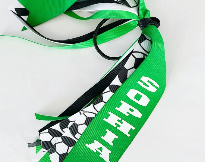 Custom Soccer Ribbons, Custom Team Ribbons With Names, Ponytail Hair ...