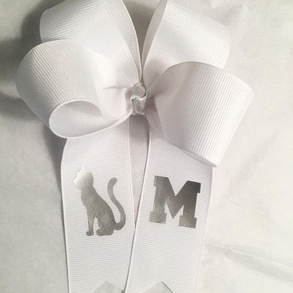 Glitter bow, Personalized Bow, boutique bow, glitter, cheer bow, Glitter Monogram Bow, Monogram Hair Bow, Large Bow, Monogrammed Bow