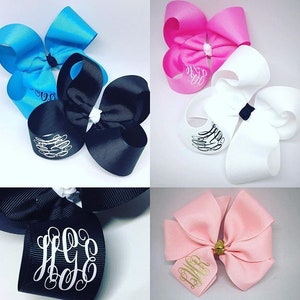 personalized bows, Personalized Hair Bow&#39;s for Girl&#39;s, monogrammed Hair Bows, Hair bows with childs name, Large personalized bows