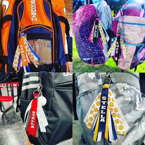 softball bag tag, softball keychain, softball gifts, softball bag accessories, softball bag, sports keychains, sports bag tags, softball