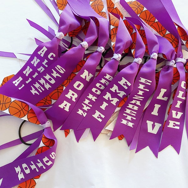 Basketball Bows Etsy