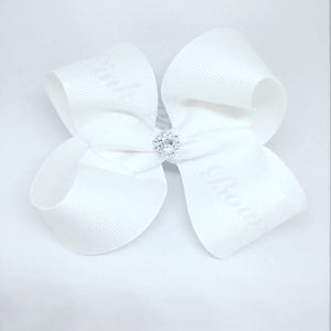 White bow, bows for girls, 4 inch Hair Bows, Baby Bows, Toddler Bows, Hair Bows with Clips, Baby Hair Bows, Toddler Hair Bows