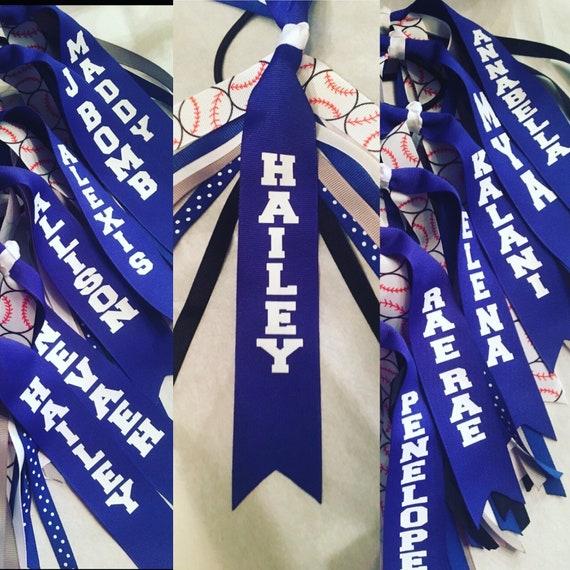 Softball Elastic Tie Softball Ponytail Softball Hair Tie Etsy