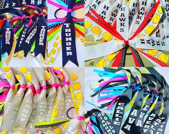 Custom Volleyball Hair Tie Streamer/pony-o Ribbons/ Spirit Ribbons / Volleyball  Ribbons With 1 Glitter Name and 1 Number. -  Canada