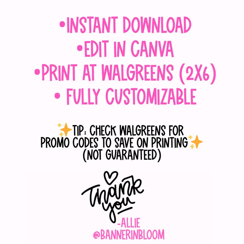 Walgreen NO LOW RES Editable 2x6 Banner Template | Canva Instant ...