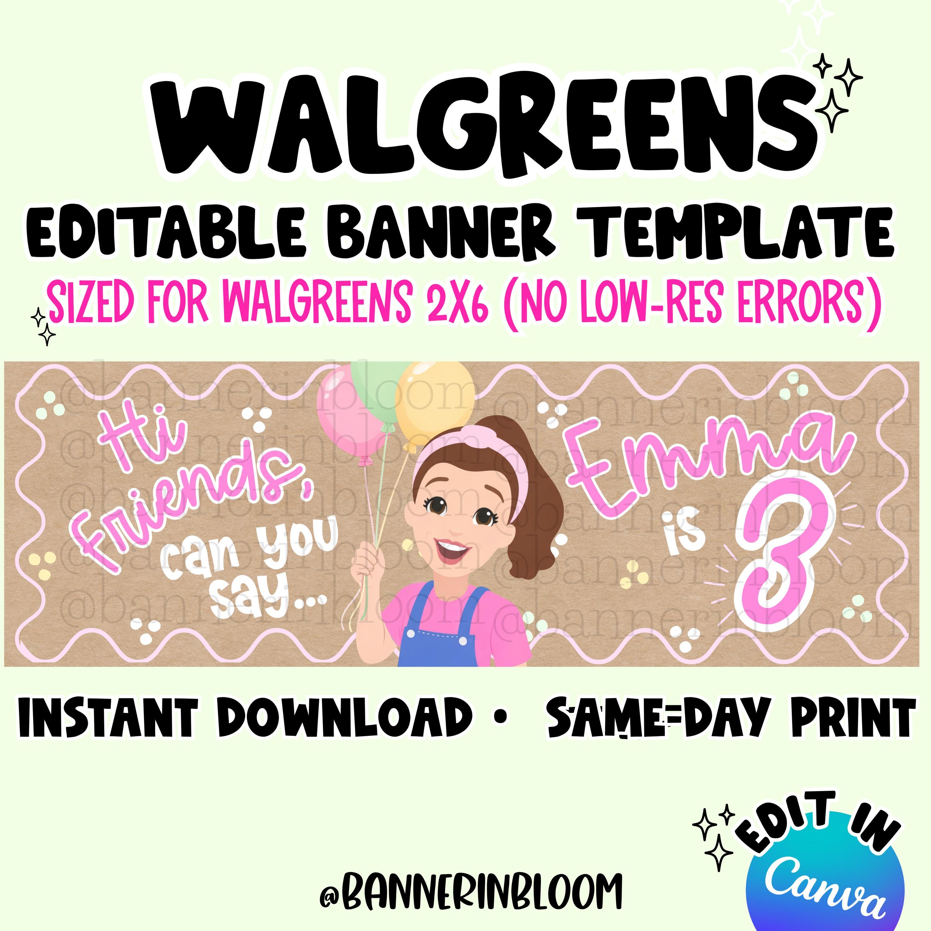 Miss Rachel Birthday Banner | Walgreens Editable | Same Day Print | No ...