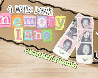 Custom Photo Strip Banner, Memory Lane Scrapbook Party Decor