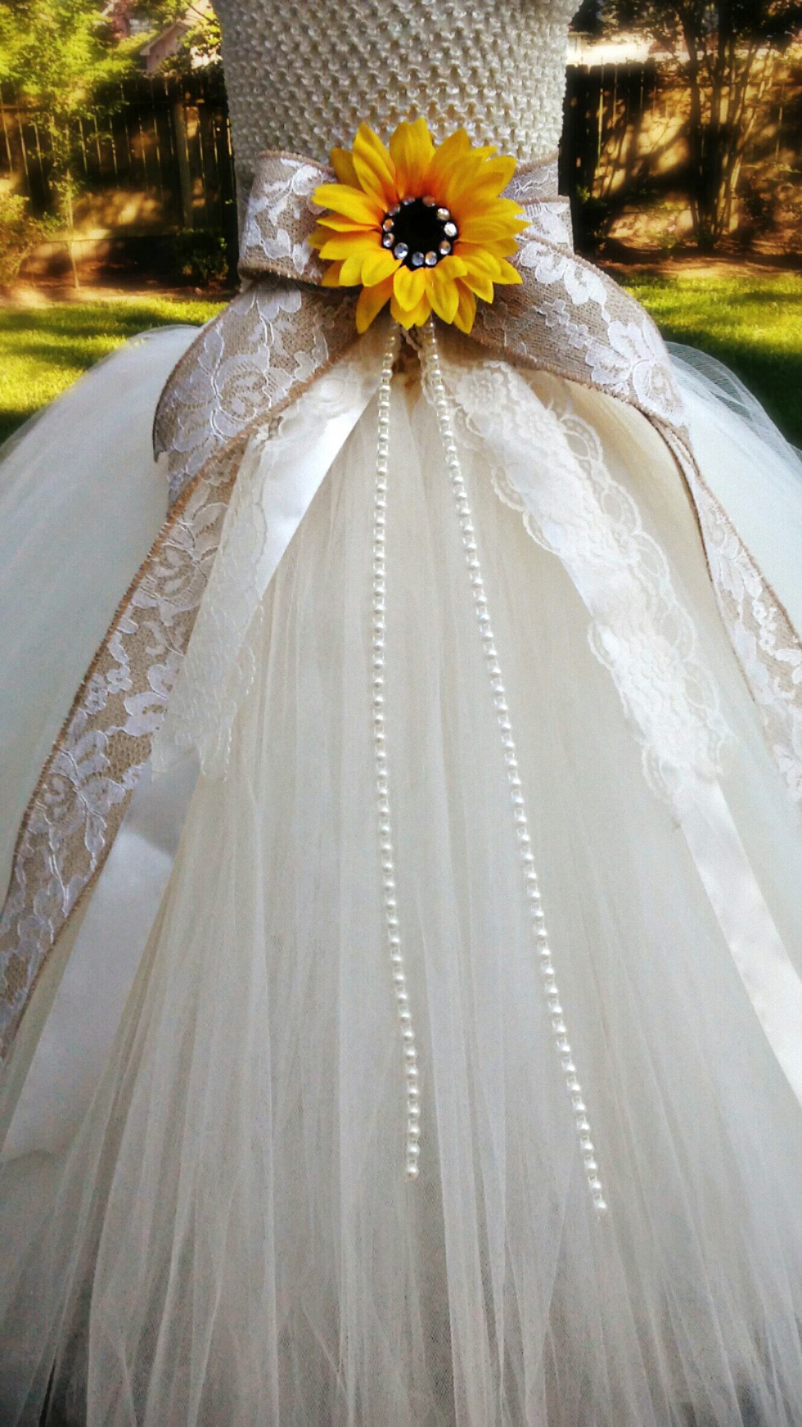 Sunflower Tutu Dress Flower Girl Dress Jr Bride Dress Etsy