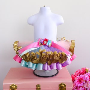 Unicorn verjaardag Tutu, Unicorn Tutu, Unicorn partij Tutu, Unicorn Tutu, bloem Unicorn lint Tutu, Unicorn jurk, baby Tutu, Floral Unicorn