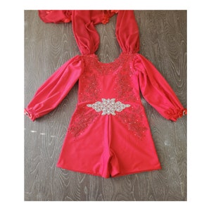 Girls Pageant Romper, Runway Jumpsuit, Fun Fashion Pageant Wear, Fun Fashion Outfit With Cape, Girls Romper With Cape, Pageant Clothing