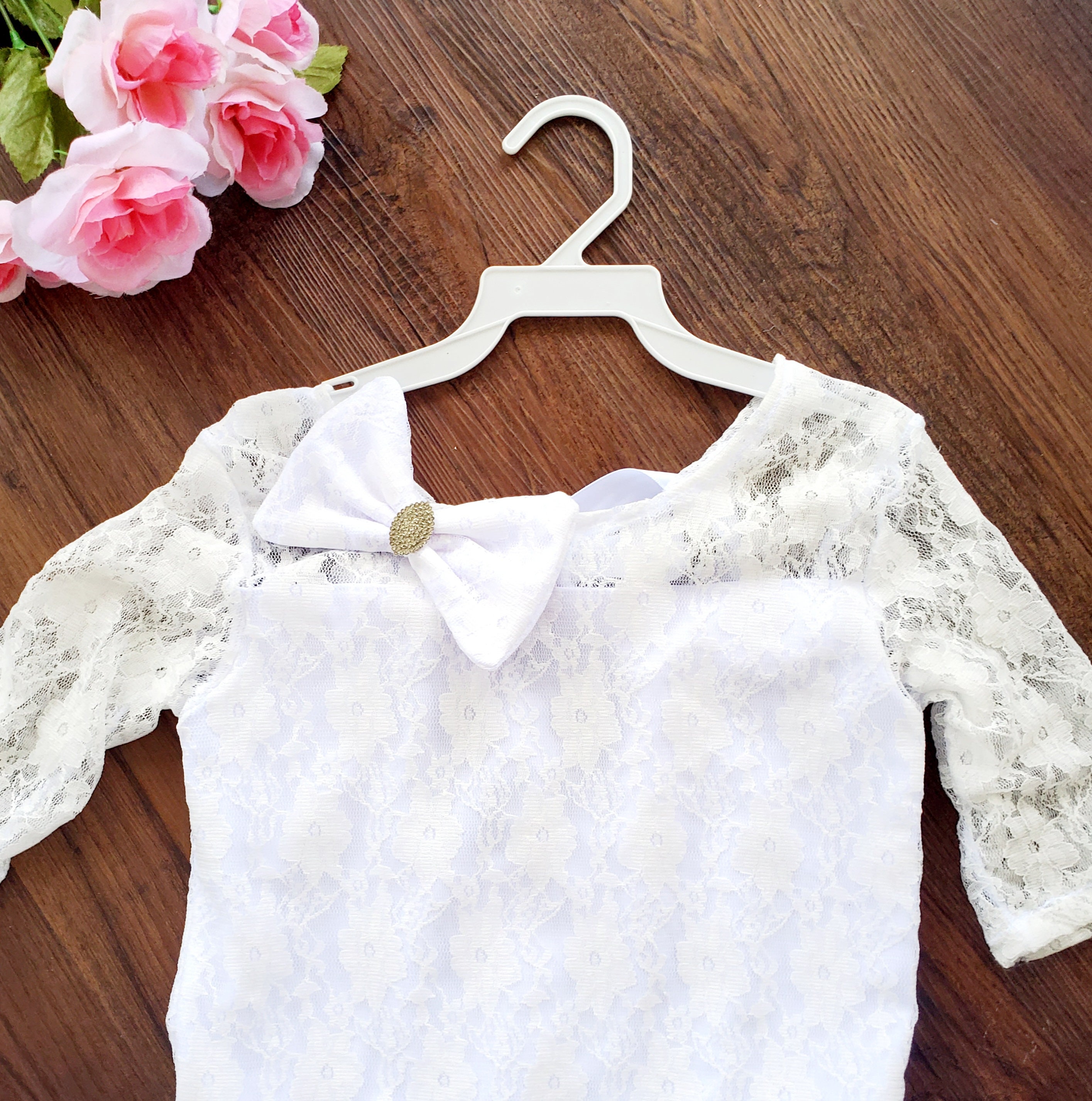 Girls White Lace Jumpsuit Flower Girl Jumpsuit Lace Jumpsuit