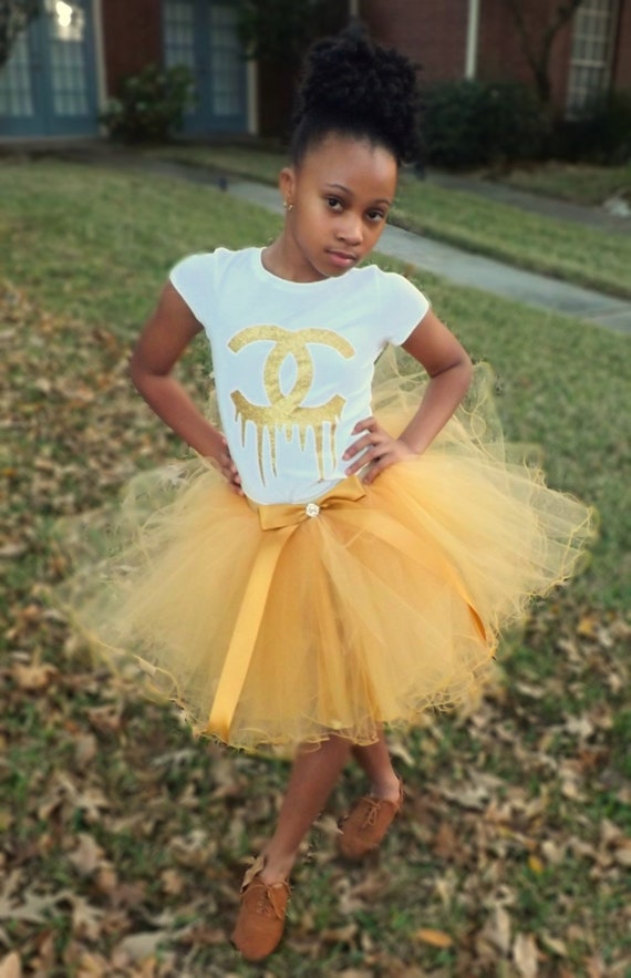 gold tutu for girls