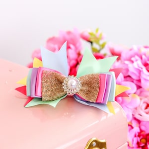 Mermaid Birthday Bow, Birthday Hair Bow, First Birthday Hair Bow, First Birthday Mermaid Bow, Under The Sea Hair Bow, Baby Birthday Bow, Bow