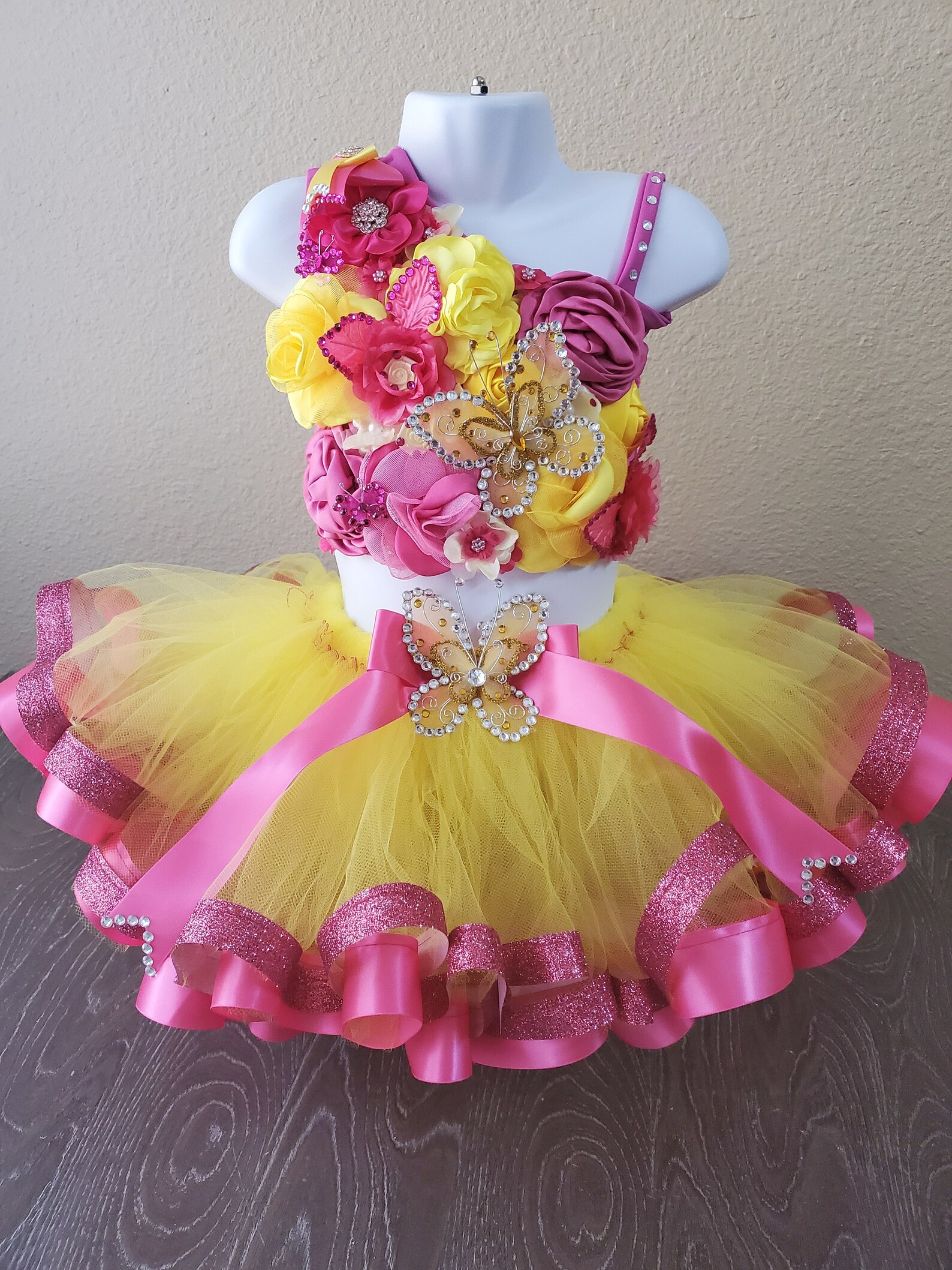 Floral Tutu Set Spring Flower Tutu Flower Girl Tutu Dress Etsy