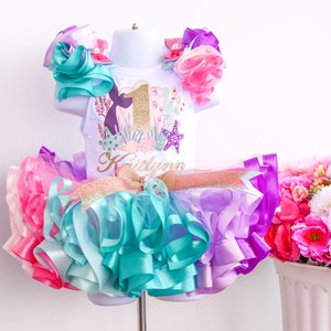 Under the sea tutu, Under the sea dress, mermaid tutu, mermaid dress, birthday tutu, birthday outfit, baby birthday tutu, mermaid dress