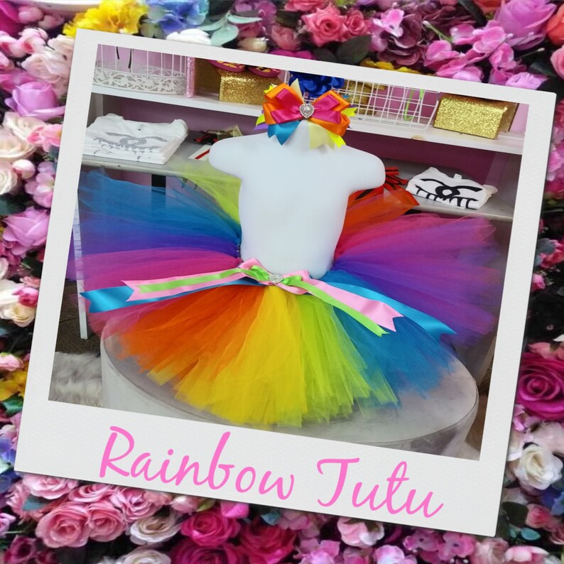 Rainbow Tutu Baby Rainbow Tutu Girls Rainbow Tutu Rainbow Etsy