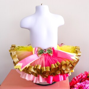 Flamingo Luau Birthday Tutu, Tulle & Ribbon, Tropical Outfit
