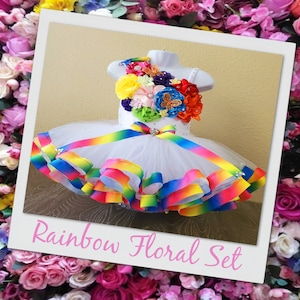 Rainbow Tutu, Rainbow Birthday, Girls Birthday Tutu, Birthday Tutu, Tutu, Rainbow Unicorn Tutu, Pageantry Wear, Pageant OOC, Pageant Dress