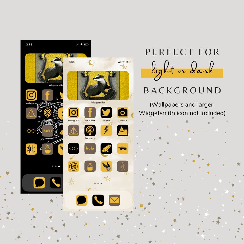 Hufflepuff HP Harry Potter Aesthetic App Icons iOS 14 iPhone Etsy