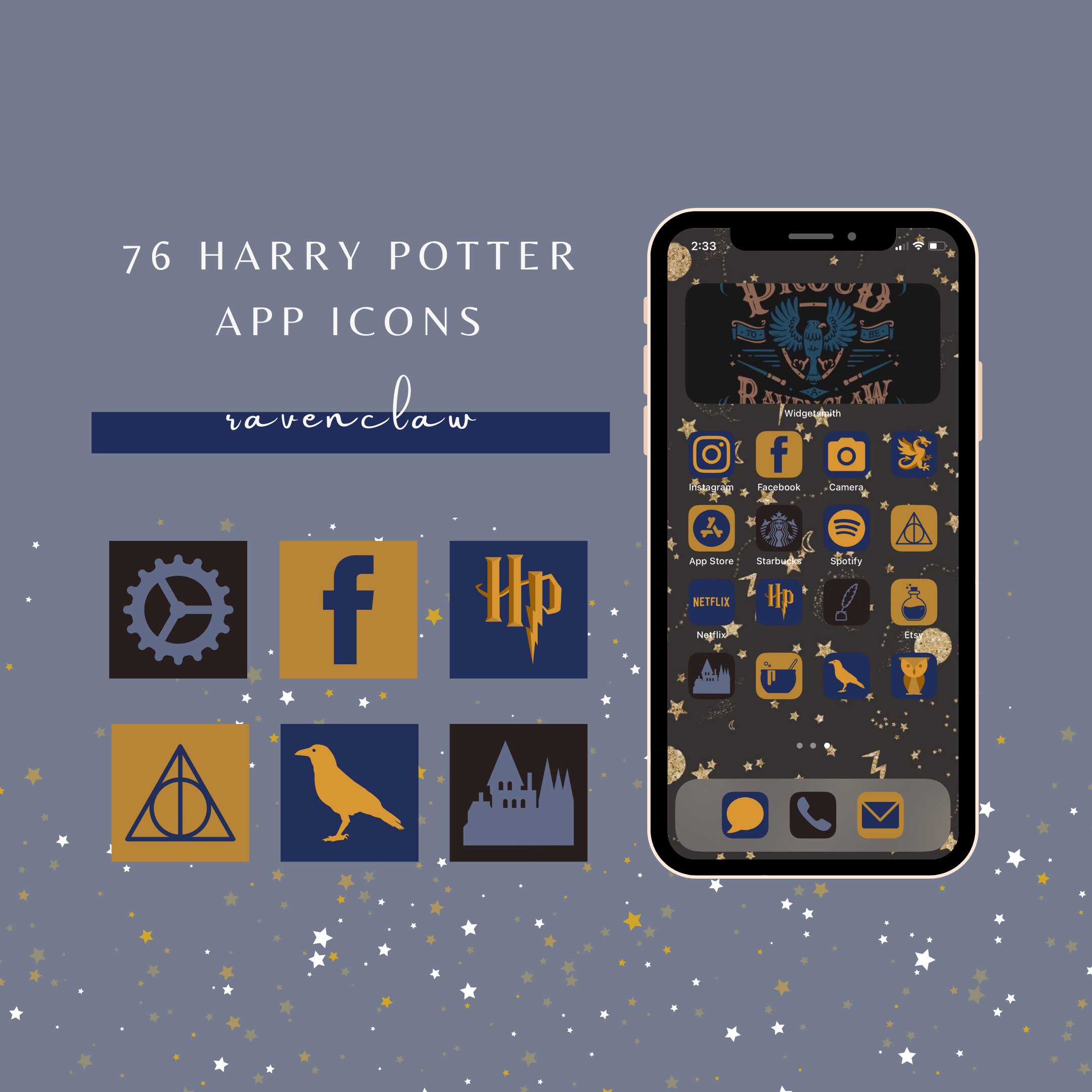 Ravenclaw HP Harry Potter Aesthetic App Icons iOS 14 iPhone Etsy