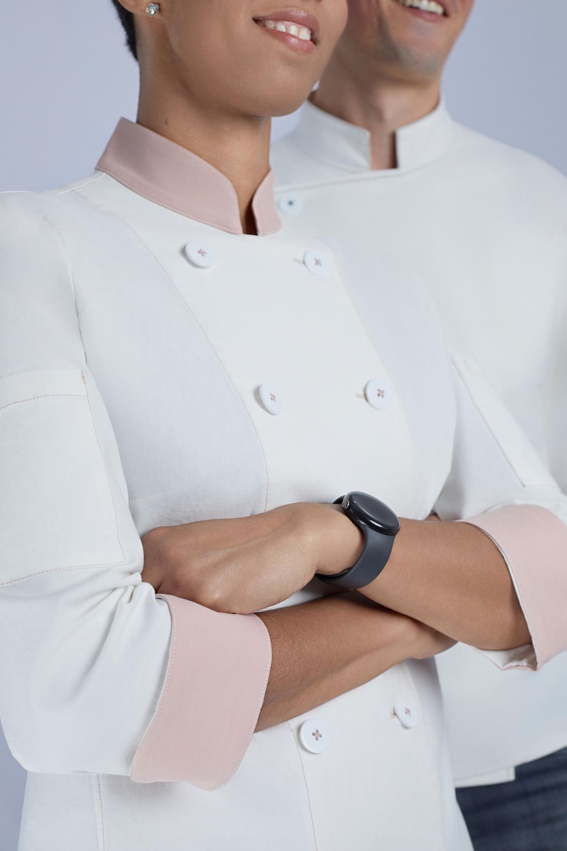 Celeste Women's Double-breasted Chef Coat (white) – 4-way Stretch ...