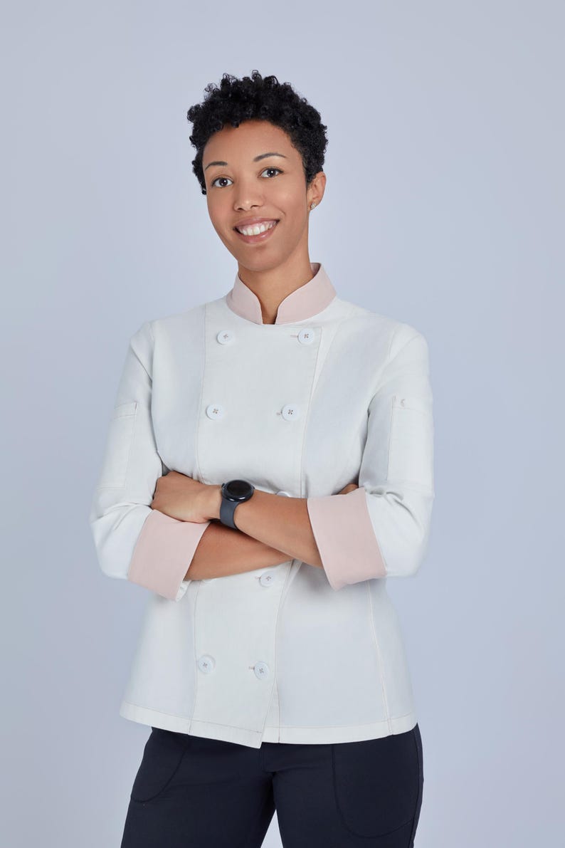 Celeste Women's Double-breasted Chef Coat (white) – 4-way Stretch ...