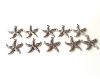 Metal starfish charm - jewellery charms - jewellery supplies