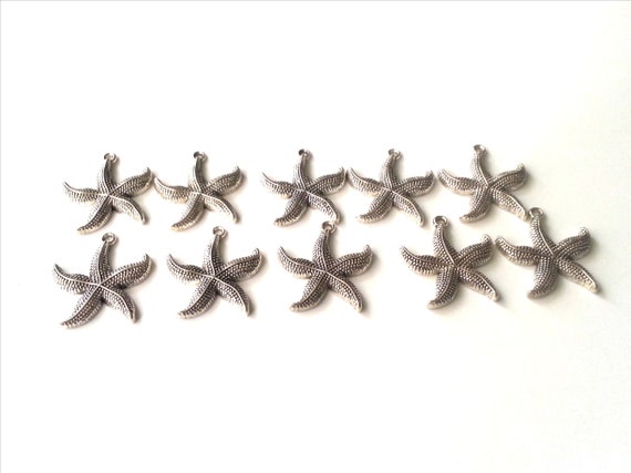 Metal starfish charm - jewellery charms - jewellery supplies