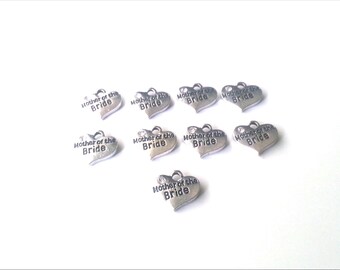 Mother of the bride charm - silver charms - alloy charms