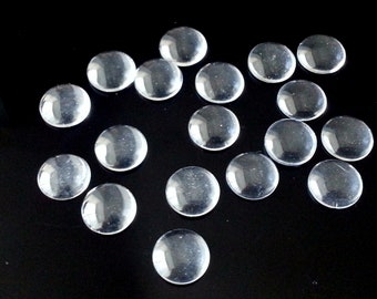 25 Glass cabochons 14mm - cabochon - domed cabochon
