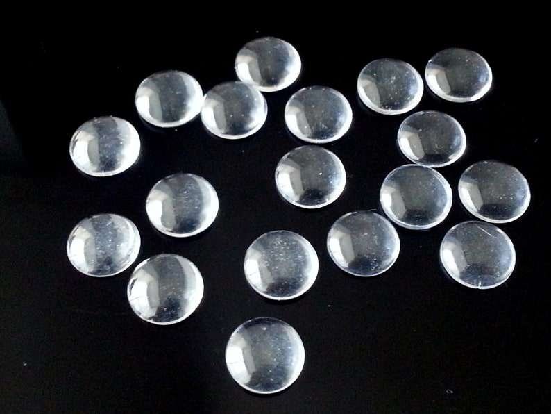 domed cabochon 25 Glass cabochons 14mm cabochon