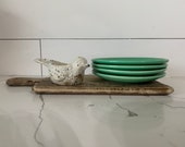 Vintage Fiesta 6 quot Bread Butter Plate, Green Glaze, Farmhouse Decor, Antique