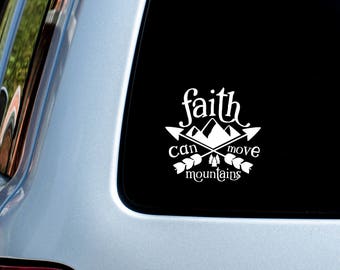 Decal Faith can move mointains Laptop Decal,Laptop Sticker,Car Sticker,Car Decal,Phone decal,Phone sticker,Window Decal,Window Sticker