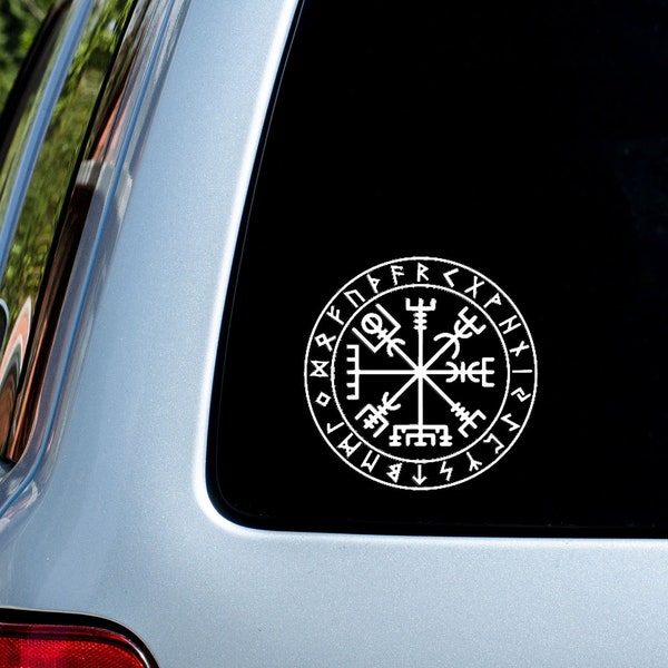 Decal Vegvísir Viking Compass,Nordic Compass,Laptop Decal,Laptop Sticker,Car Sticker,Car Decal,Phone decal,Phone sticker,Window Decal