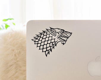 Decal Game of Thrones sigil House Stark Laptop Decal,Laptop Sticker,Car Sticker,Car Decal,Phone decal,Phone sticker,Window Decal