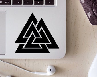 Decal Valknut, Viking Symbol, Nordic Symbol,Laptop Decal,Laptop Sticker,Car Sticker,Car Decal,Odin symbol,Norse Pagan Symbol,Valknut symbol