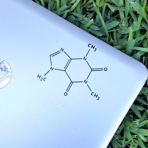 Decal Caffeine molecule,Laptop Decal,Laptop Sticker,Car Sticker,Car Decal,Phone decal,Phone sticker,Window Decal,Window Sticker image 5