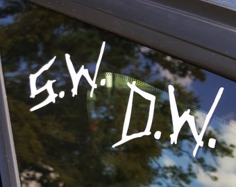 Decal Supernatural Sam Winchester Dean Winchester Initials S.W. D.W Laptop Decal,Laptop Sticker,Car Sticker,Car Decal