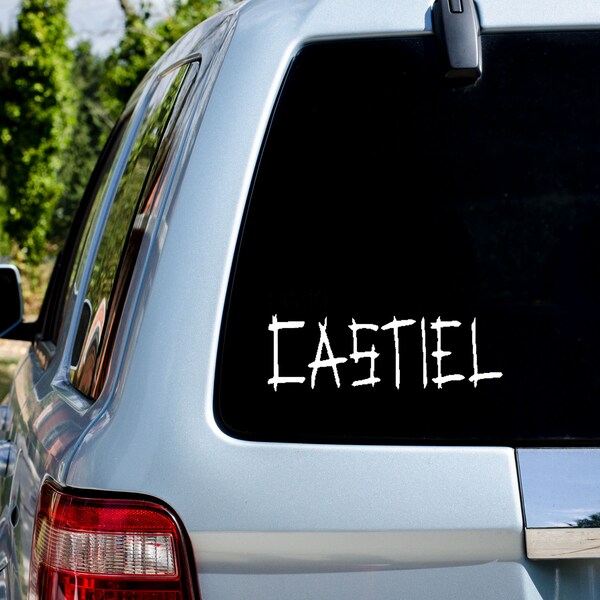 Decal Supernatural Castiel Laptop Decal, Laptop Sticker, Car Sticker, Car Decal