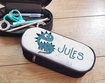 Trousse personnalisée avec prénom Dinosaure