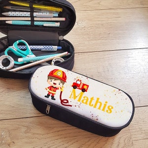 Trousse personnalisée avec prénom Pompier
