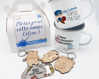 Box cadeaux maître / maîtresse / nounou / atsem|Idée cadeau maîtresse|Idée cadeau nounou|Cadeau fin année scolaire|Idée cadeau maître
